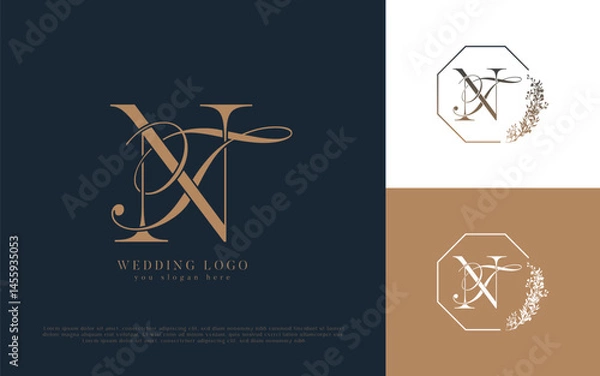 Obraz TN wedding concept monogram elegant and elegant logo