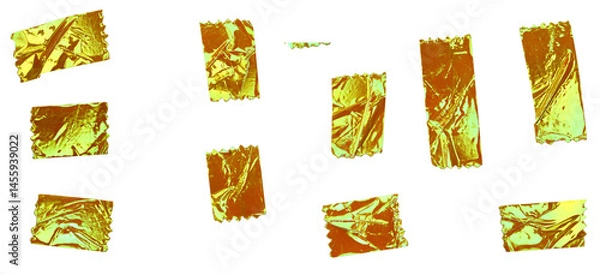 Obraz Holographic Crumpled Tape Set