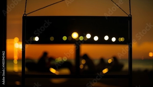Fototapeta Abstract summer beach nights.