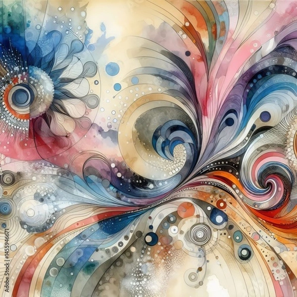 Fototapeta Watercolor Prints Abstract Prints of original abstract watercolo