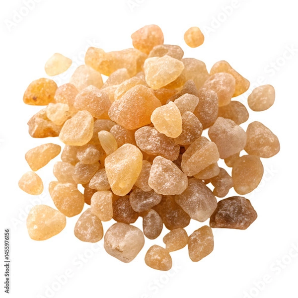 Fototapeta Pile of frankincense resins top view isolated on white background