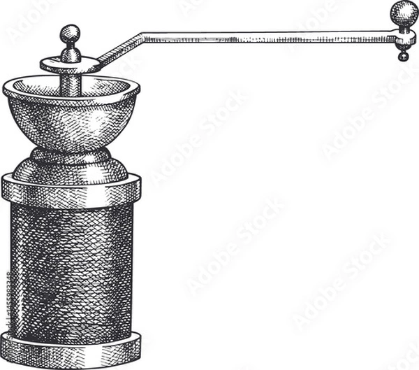 Obraz Manual Coffee Grinder Illustration