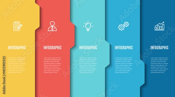 Obraz infographic template with 5 options or step