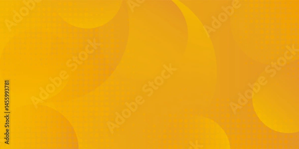 Fototapeta abstract yellow background with circular shapes and halftone composition. vector illustration