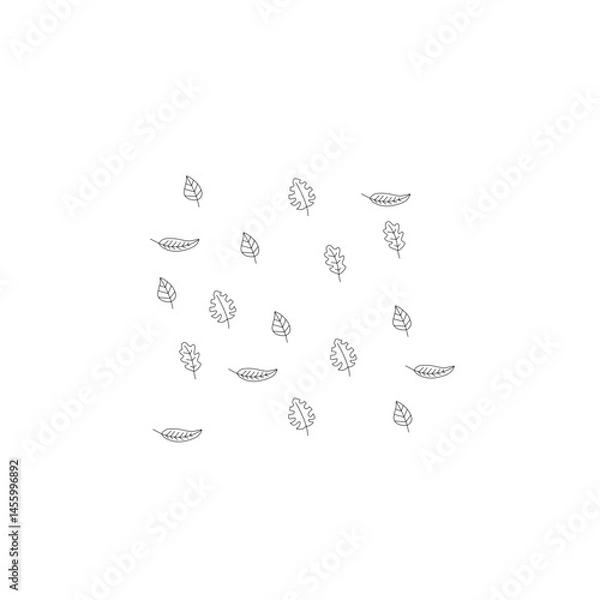 Fototapeta autumn leaf pattern lines