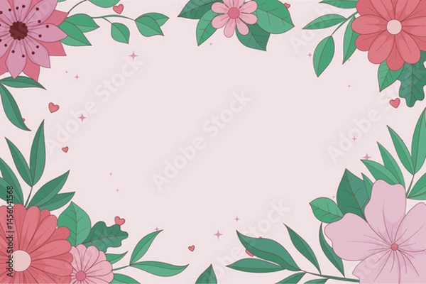 Obraz text space beauty flower background in horizontal screen