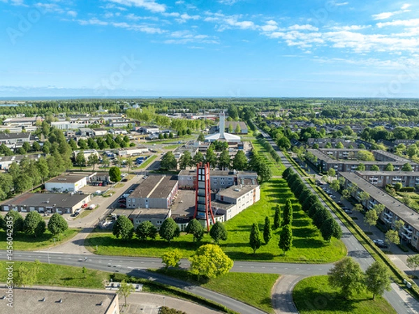 Obraz Aerial view of Almere city, the Netherlands