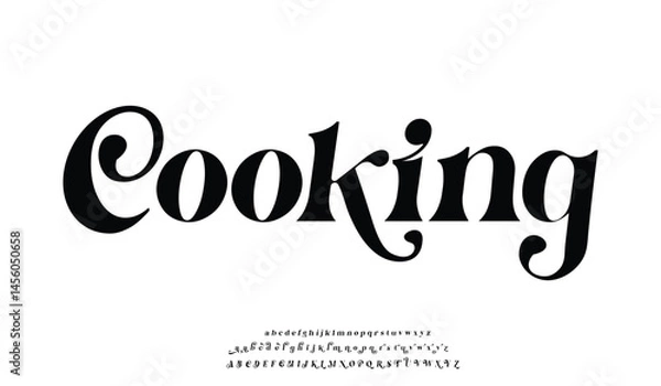 Fototapeta Elegant Uppercase Letters and Small . Classic Letter Minimal Fashion Design. Modern serif font typography regular decorative vintage concept. vector illustration.Headline font