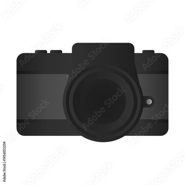 Fototapeta Black Camera Vector for Photography. Photo Camera Icon on White Background. Photography Equipment.