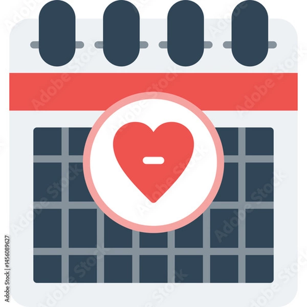 Fototapeta Valentines Date Icon Vector Element