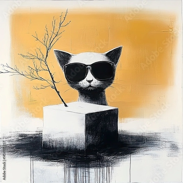 Obraz A minimal and mysterious illustration