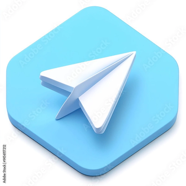 Obraz mail icon blue isolated on white background