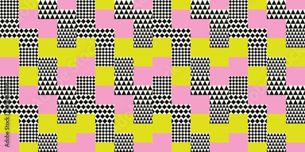 Fototapeta Geometric seamless pattern of abstract frames. Vector illustration.