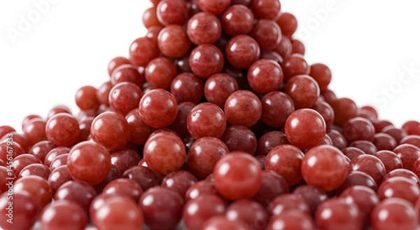 Obraz Pile Of Fresh Red Grapes Against A White Background