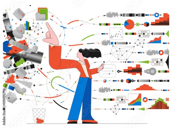 Fototapeta Data mining and preprocessing.