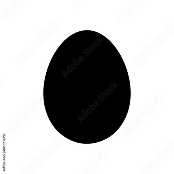 Obraz dinosaur egg silhouette icon vector flat design.