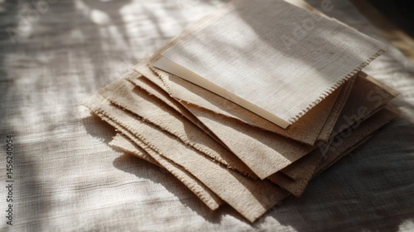 Obraz A set of textured stationery with natural imperfections