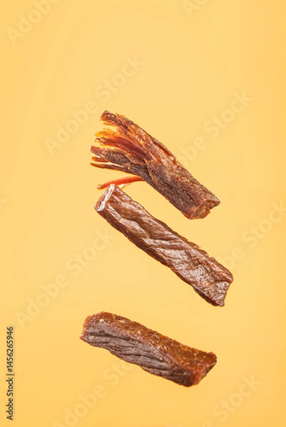 Obraz Dried beef jerky, beef strips
