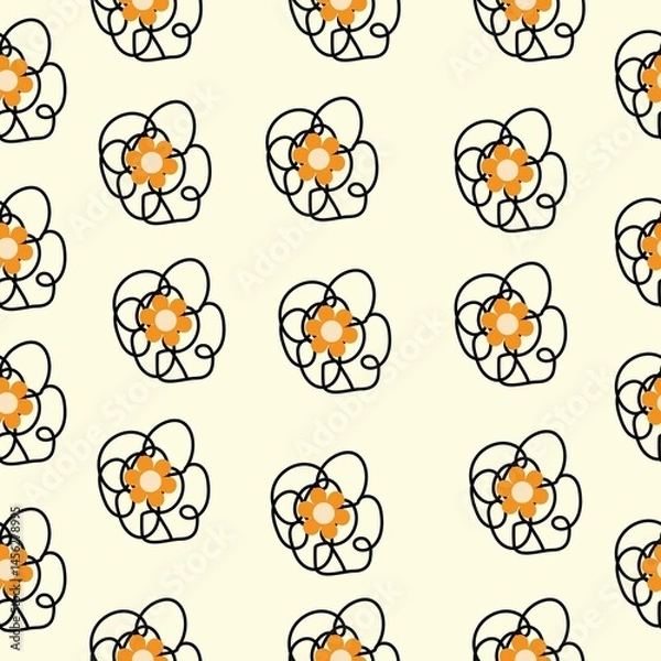 Obraz yellow flowers on yellow background .