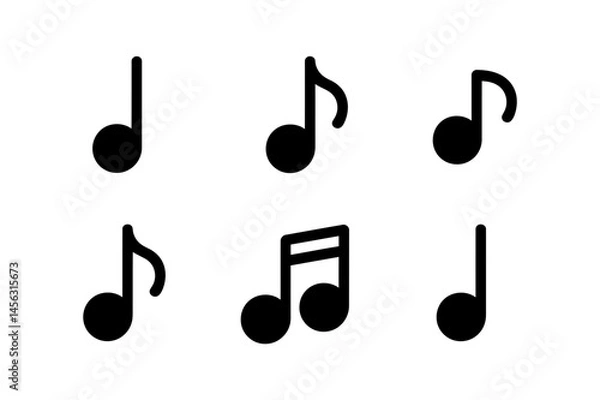 Fototapeta Music notes vector set musical symbols notation