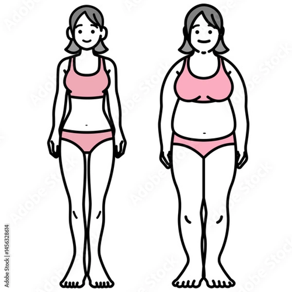 Obraz ダイエットに成功した女性