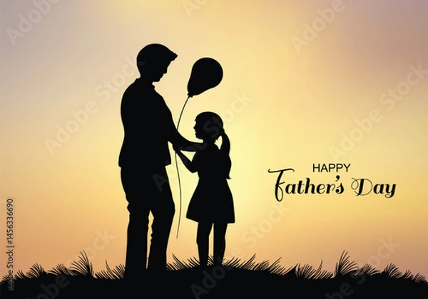 Fototapeta Happy father's day greeting card celebration background