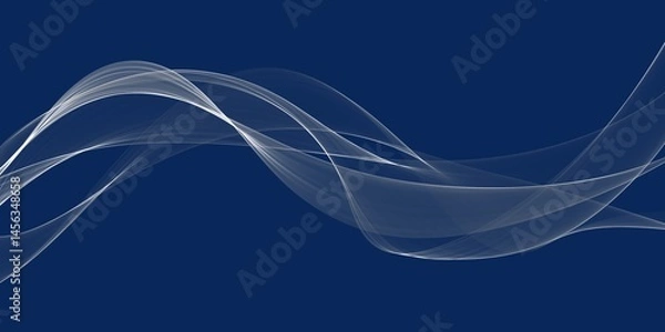 Obraz abstract blue wave background, abstract blue background with white swirls