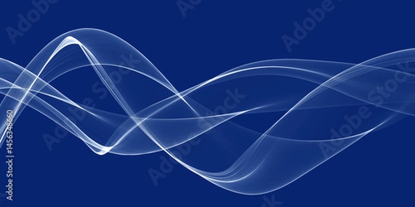 Obraz abstract blue wave background, abstract blue background with white swirls design