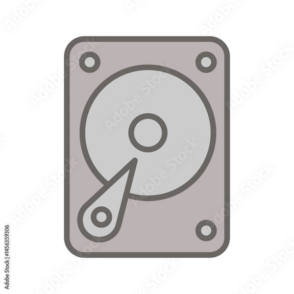 Fototapeta External Hard Drive Vector Icon