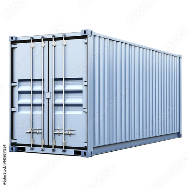 Fototapeta A isolated close-up of a sea container