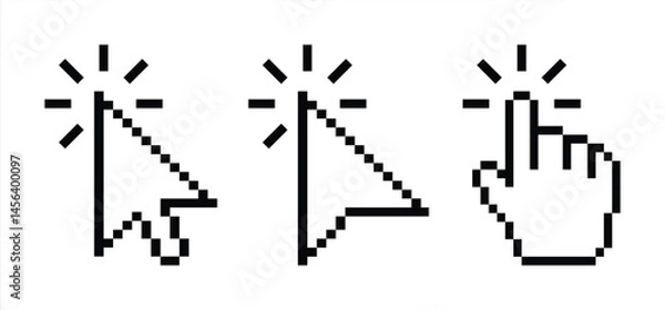 Obraz cursor icon, mouse pointer click icon vector illustration