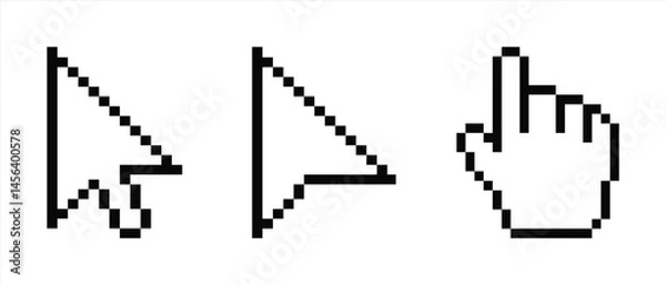 Obraz cursor icon, mouse pointer click icon vector illustration