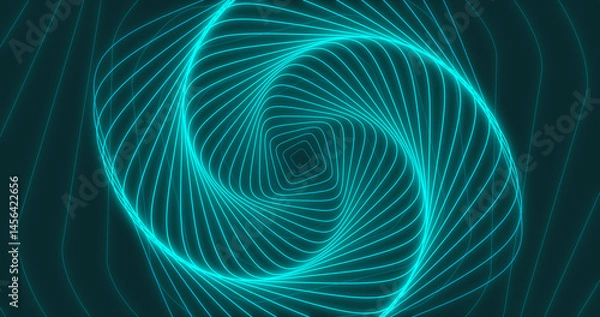 Fototapeta Striking spiral concentric pattern with radiating lines creating a hypnotic visual effect. Concept of radio emission, waves, transmission of information over a distance.