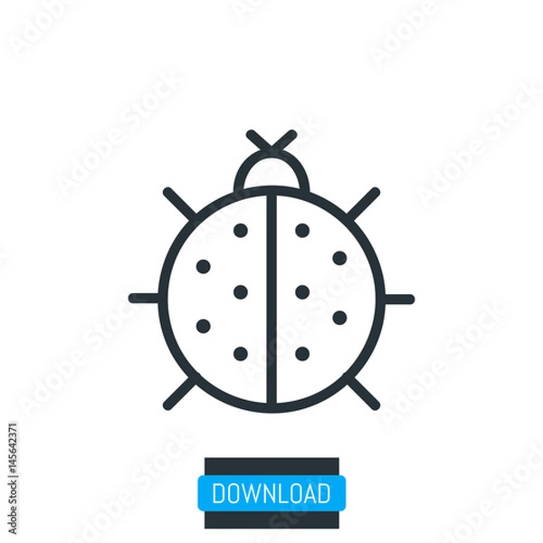 Obraz Ladybug icon, vector
