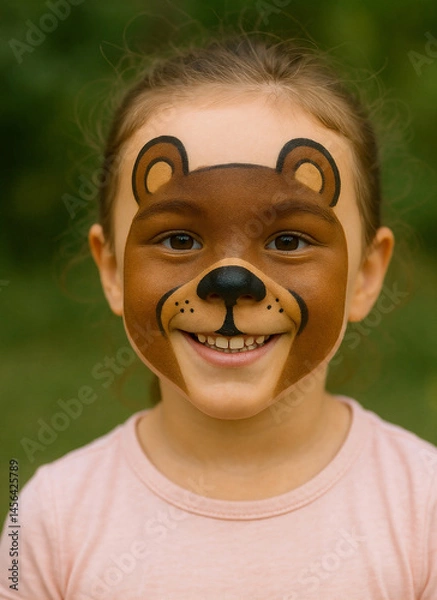 Obraz Teddy Bear Face Paint Smiles