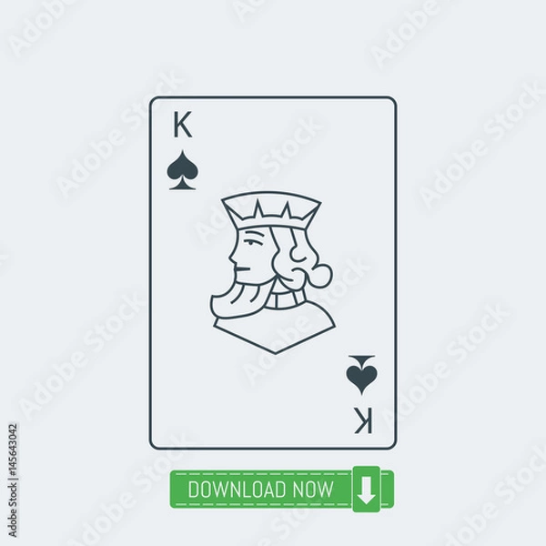 Fototapeta Playing card icon, vector