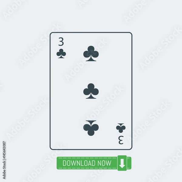 Fototapeta Playing card icon, vector
