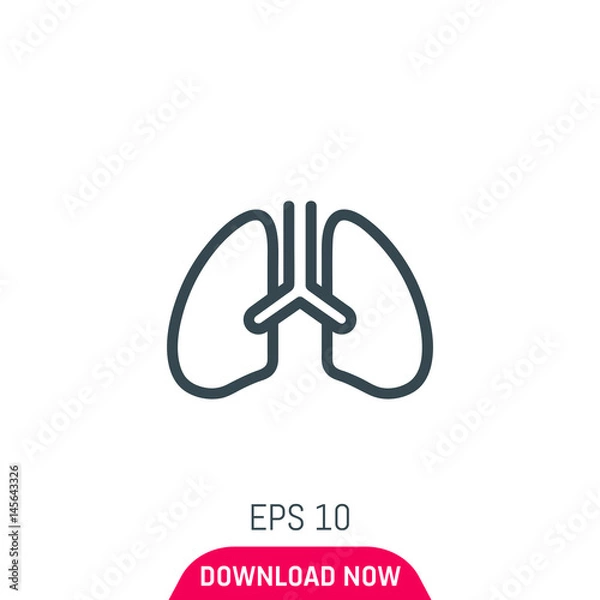 Obraz Lungs icon, vector