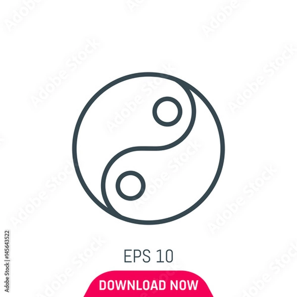Fototapeta Yin yang icon, vector