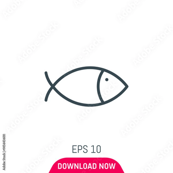 Obraz Fish icon, vector