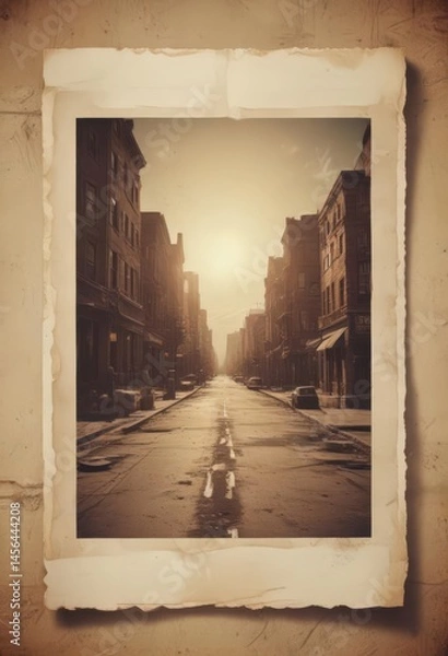 Fototapeta Retro photo effect, vector art, aged paper mockup ,  photography,  background,  effect