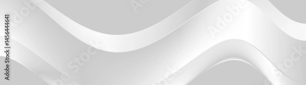 Fototapeta flow white gradient wave curve shape design soft gray background