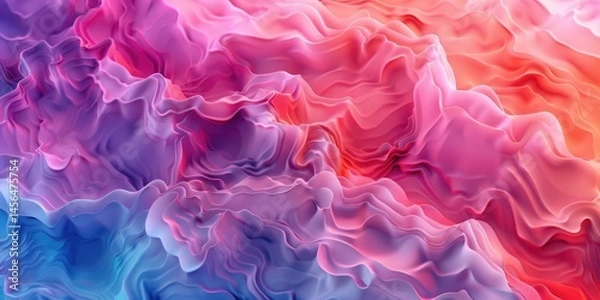 Fototapeta Abstract vivid colorful wave flowing express energetic texture. Seamless texture of vividness curve swirling convey sense of harmony and wonderful scene perfect for effect and graphic design. AIG51.