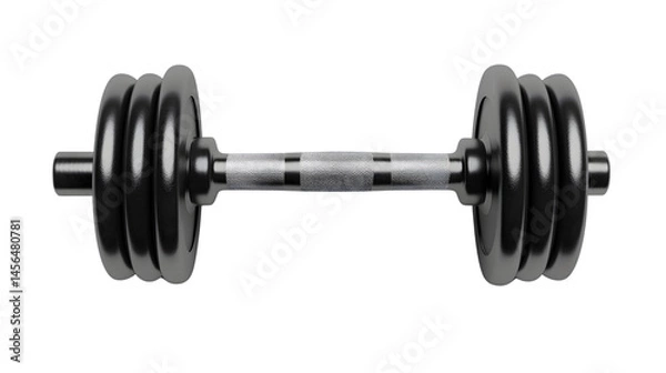Fototapeta Professional Dumbbell on White Background for Fitness Training and Exercise Images