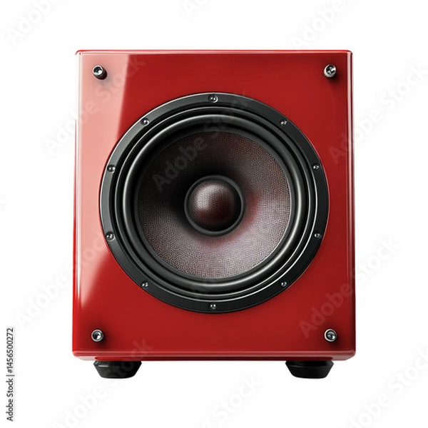 Obraz Modern speaker isolated on white, innovative audio technology for home entertainment