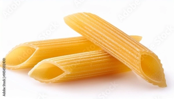 Obraz three penne isolated on white background