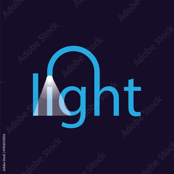 Fototapeta Light Bulb text logotype vector template