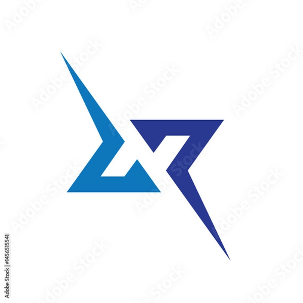 Fototapeta N letter abstract logo vector template