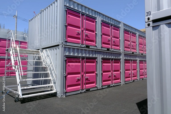 Obraz レンタルコンテナ・ピンク03_653
