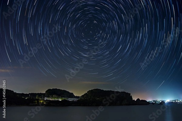 Obraz 沖縄　うるま市　宮城島の星空